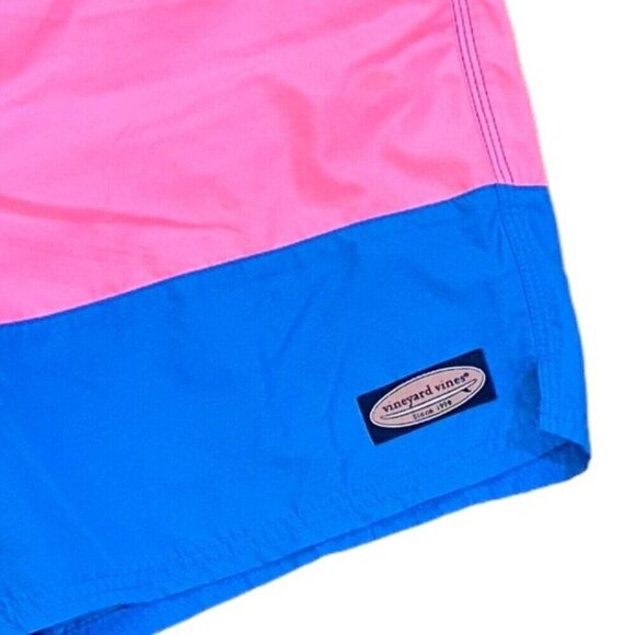 Vineyard Vines Color‎ Block Bathing Suit Trunks Fully Lined Swimsuit Size Large - Picture 2 of 6
